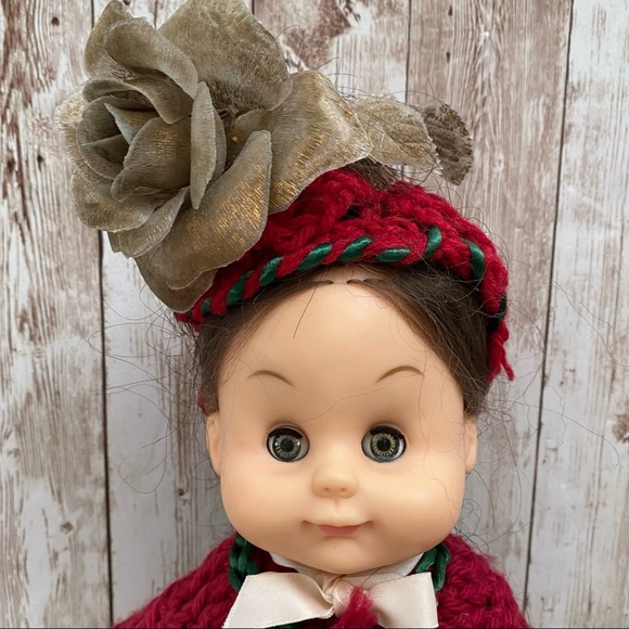 Vintage 16” Rubber Doll with Crochet Clothes - Picture 2 of 13